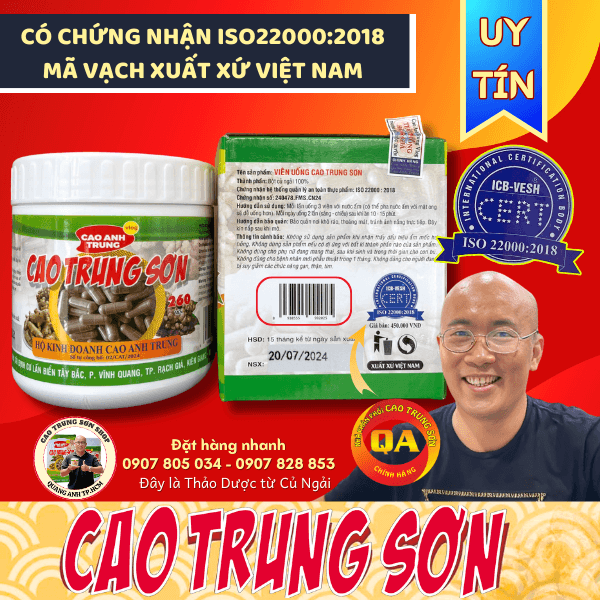 Chứng chỉ ISO22000 Cao Trung Sơn
