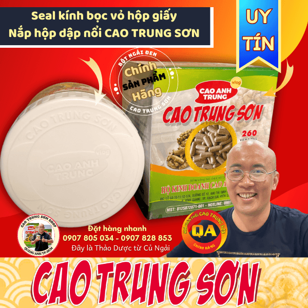 Nắp hộp 260 viên Cao Trung Sơn