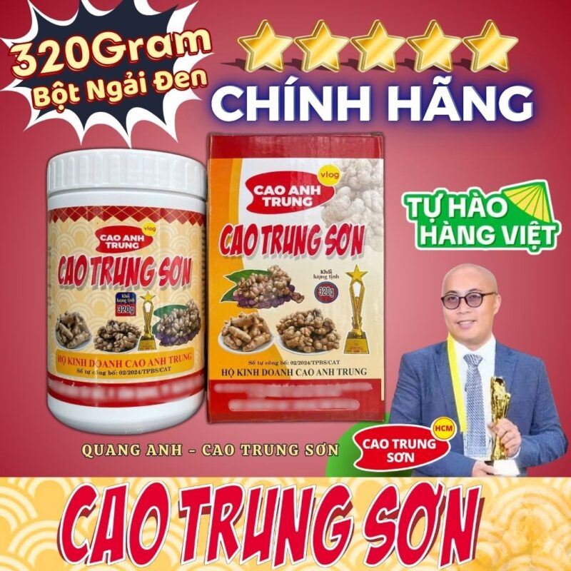 320g Bột ngải đen Cao Trung Sơn Chính Hãng