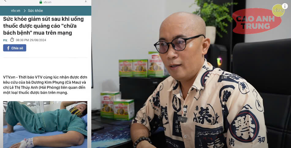 Cao Trung chia sẻ về bài viết Cao Trung Sơn trên báo VTV