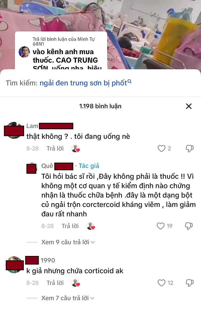 Tài khoản ảo nói xấu Cao Trung Sơn chắc nịch