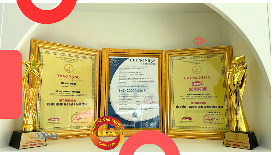 Thành tích đạt được của CAO TRUNG SƠN