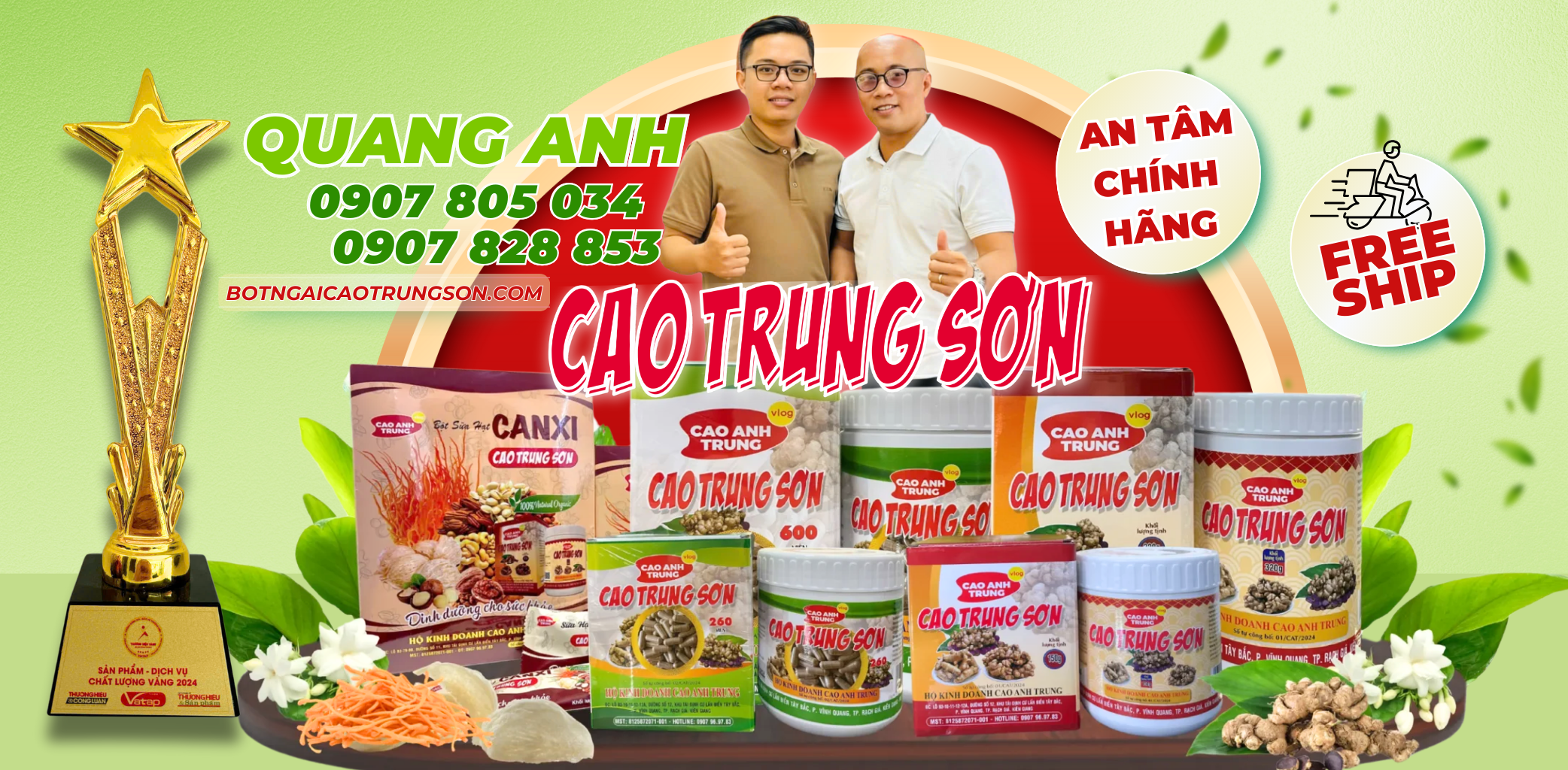Cao Trung Sơn chính hãng tại HCM