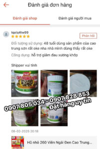Đánh giá về ngải đen Cao Trung Sơn